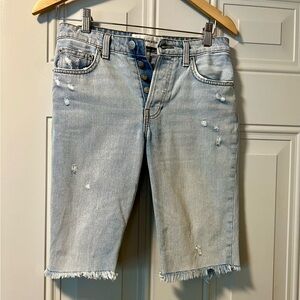 Reformation Light Blue Denim Shorts